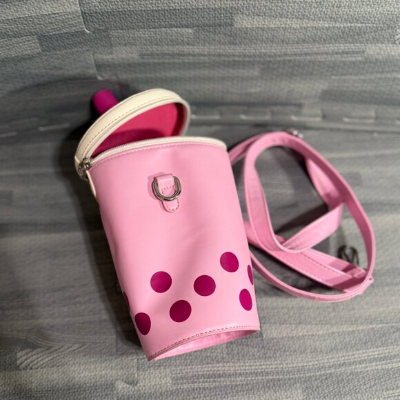 Cute Boba Milk Tea Small Shoulder Crossbody Bag with Detachable Adjustable Strap - Picture 2 of 3